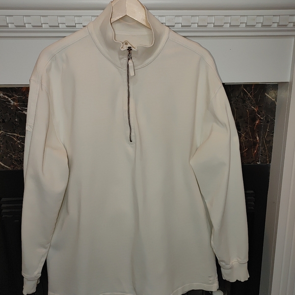 PARADISE COLLECTION 1/4 ZIP PULLOVER, CREAM XL - Picture 2 of 5